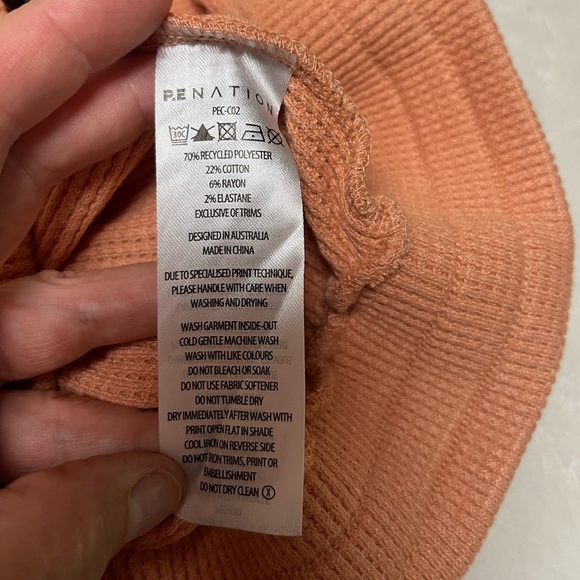 NWT P.E Nation Rebound Track Pant in Peach Bloom - Picture 9 of 10